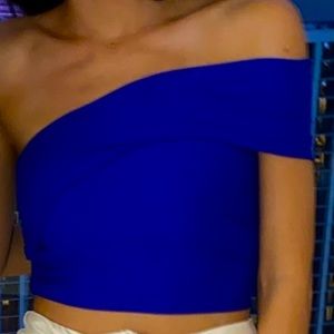 Royal blue crop top